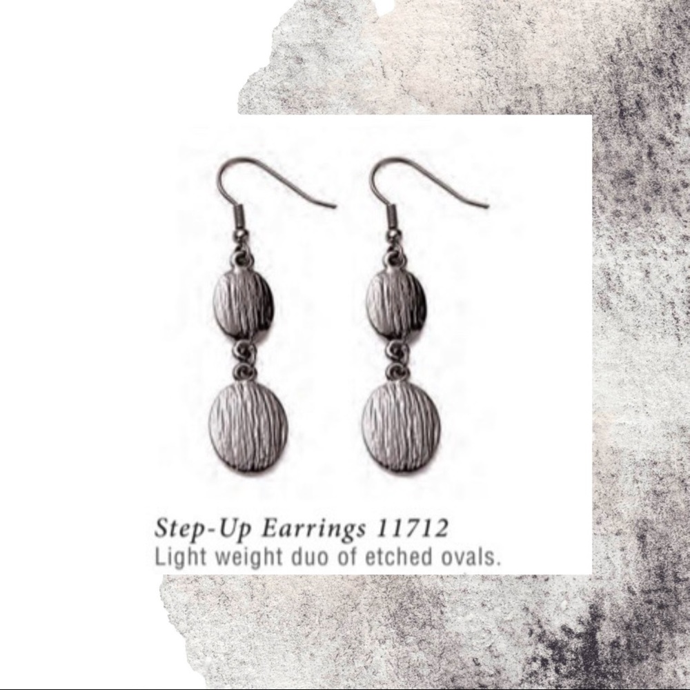 Park Lane STEP UP Earrings in Hematite NWT